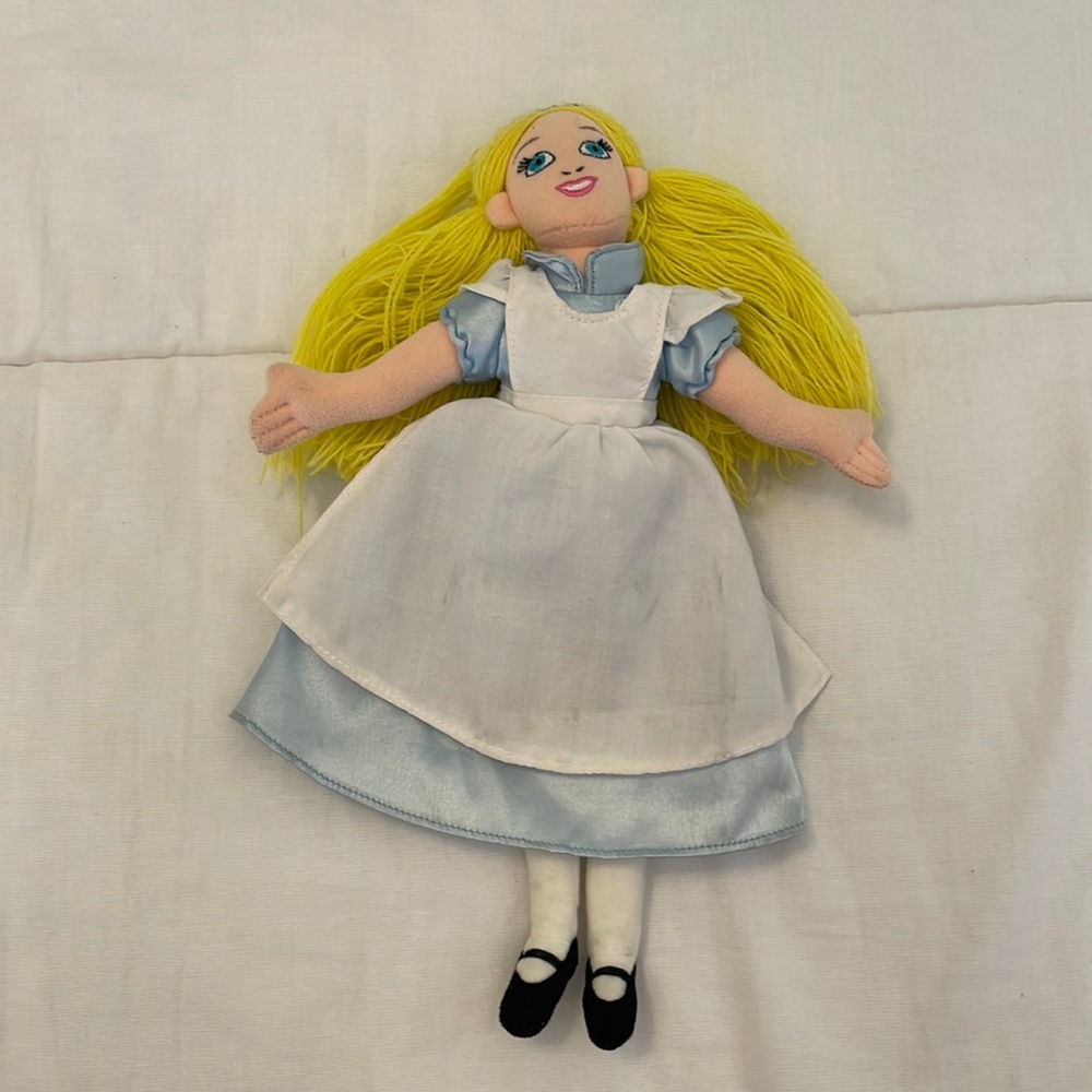Vintage Disney Store Alice in Wonderland Bean Bag Doll